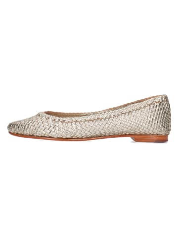 MELVIN & HAMILTON Skórzane baleriny "Kate 5" w kolorze złotym