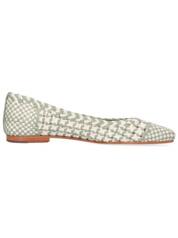 MELVIN & HAMILTON Leren ballerina's "Elyssa 1" wit/saliegroen