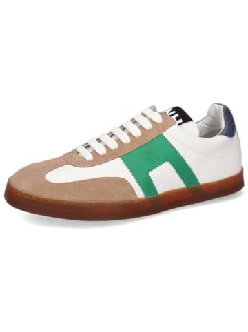 MELVIN & HAMILTON Leren sneakers "Jaxson 3" lichtbruin/wit/groen