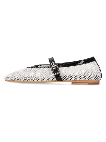 MELVIN & HAMILTON Leren ballerina's wit/zwart