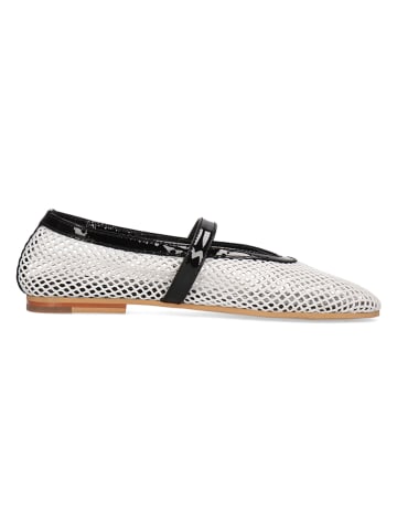 MELVIN & HAMILTON Leder-Ballerinas in Weiß/ Schwarz