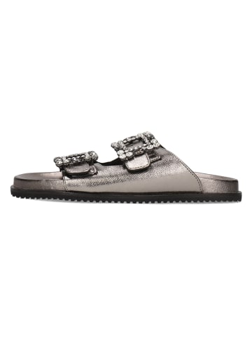 MELVIN & HAMILTON Leren slippers "Eve 1" zilverkleurig