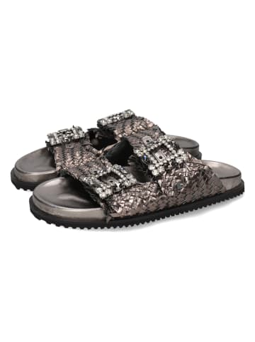 MELVIN & HAMILTON Leren slippers "Eve 1" zilverkleurig