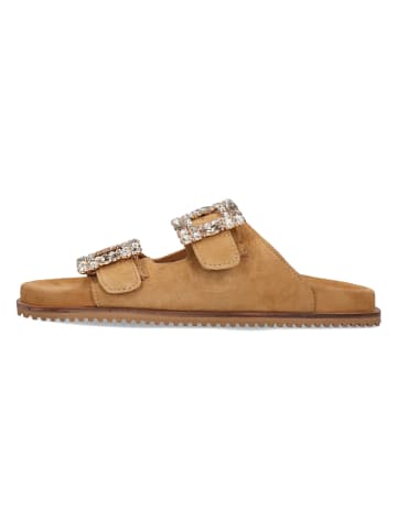 MELVIN & HAMILTON Skórzane klapki "Eve 1" w kolorze jasnobrązowym