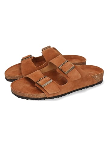 MELVIN & HAMILTON Leren slippers "Kev 1" lichtbruin