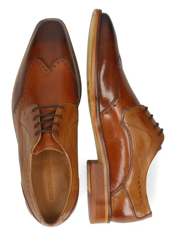 MELVIN & HAMILTON Leren veterschoenen "Alex 3" lichtbruin
