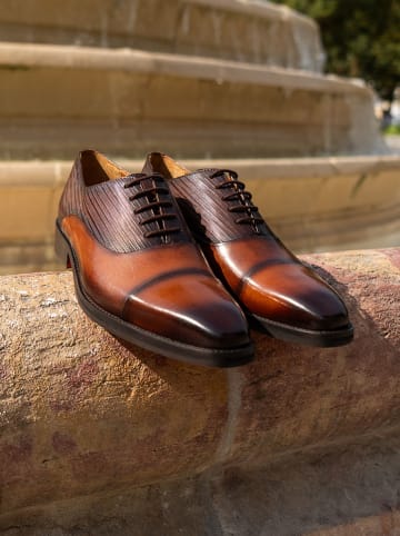 MELVIN & HAMILTON Leder-Schnürschuhe "Lawrence 3" in Hellbraun