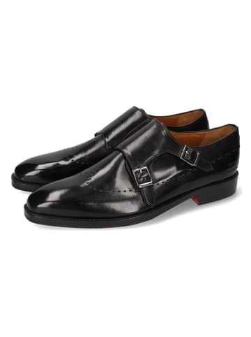 MELVIN & HAMILTON Leren monkstraps "Lawrence 4" zwart