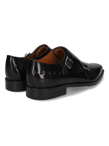 MELVIN & HAMILTON Leren monkstraps "Lawrence 4" zwart