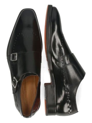 MELVIN & HAMILTON Leder-Monkstraps "Lawrence 4" in Schwarz