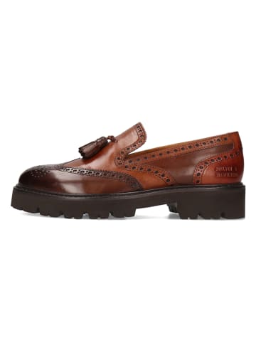 MELVIN & HAMILTON Leren mocassins "Regine 24" lichtbruin