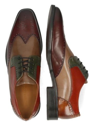 MELVIN & HAMILTON Skórzane trzewiki "Jeff 14" ze wzorem