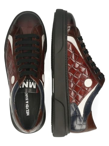 MELVIN & HAMILTON Leder-Sneakers "Harvey 9" in Rot/ Dunkelblau/ Weiß