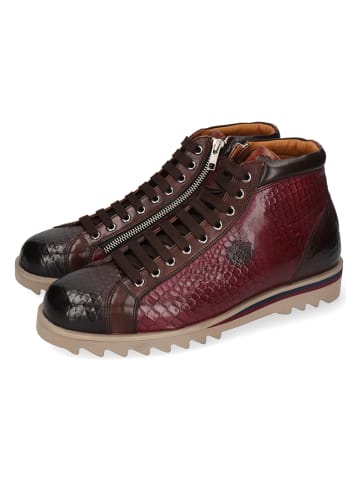 MELVIN & HAMILTON Skórzane sneakersy "Hadrian 11" w kolorze bordowym