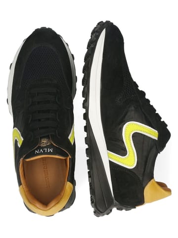 MELVIN & HAMILTON Leren sneakers "Richmond 6" zwart/geel