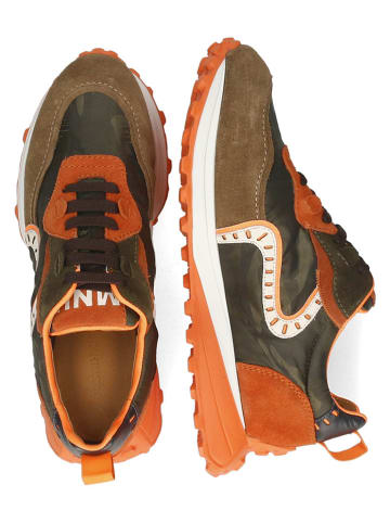 MELVIN & HAMILTON Leren sneakers "Richmond 8" kaki/oranje