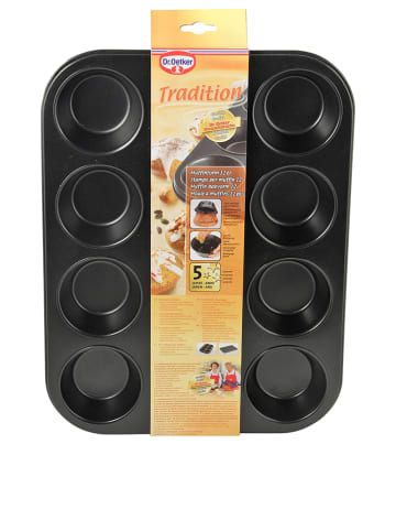 Dr. Oetker Muffinform "Tradition" in Schwarz - (L)26,5 x (B)38,5 cm
