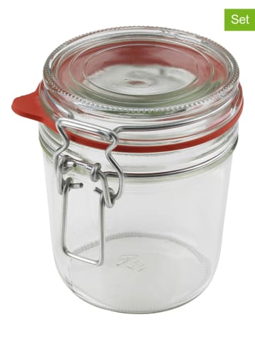 Dr. Oetker 6er-Set: Bügelverschlussgläser in Transparent - 530 ml