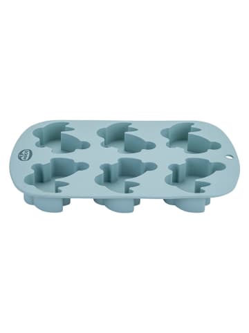 Dr. Oetker Silikon-Backform "Mini-Häschen" in Hellblau - (B)26 x (H)17 x (T)3 cm