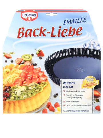 Dr. Oetker Obstkuchenform "Back Liebe" in Dunkelblau - Ø 28 cm