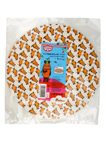 Dr. Oetker Podstawki (12 szt.) "Mouse" w kolorze pomarańczowo-białym pod tort