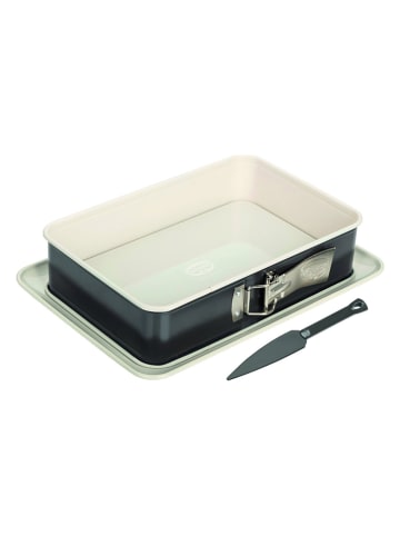 Dr. Oetker Springform "Exclusive" in Weiß/ Dunkelblau - (B)28 x (H)7 x (T)18 cm