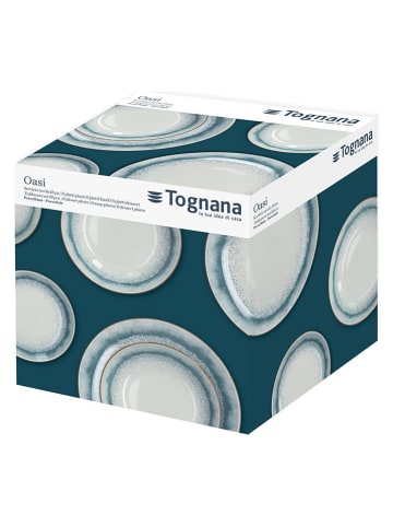 Tognana 18-delige serviesset "Madison Oasi" wit/blauw