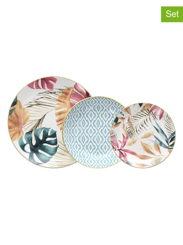 Tognana 18tlg. Tafelservice "Tropical Rose" in Bunt