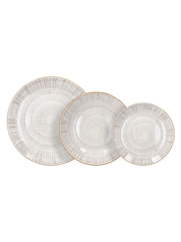 Tognana 18-delige serviesset ''Madison Virtuo'' wit/beige