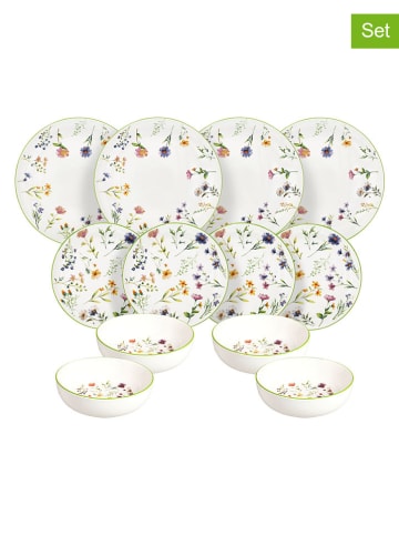 Tognana 12tlg. Tafelservice "Edge Juliette" in Weiß/ Rosa/ Lila
