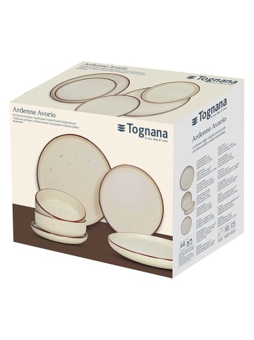 Tognana 18-delige serviesset "Ardenne Avorio" crème/bruin