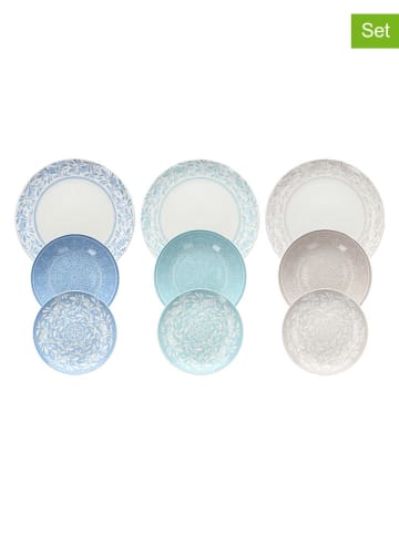 Tognana 18-delige serviesset "Madison Celine" blauw/mintgroen/beige