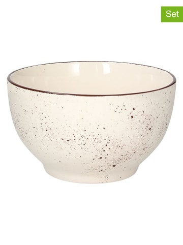 Tognana 6er-Set: Schalen "Louise" in Weiß/ Braun - Ø 14 cm 