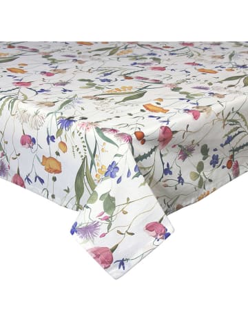 Andrea Fontebasso 1760 Obrus "Flora" w kolorze białym ze wzorem - 300 x 150 cm