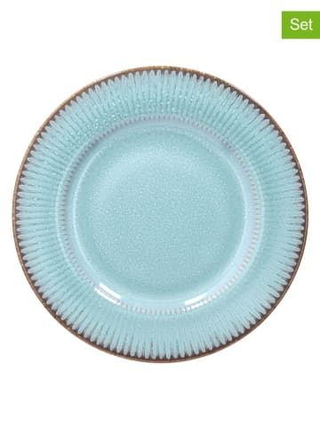 Tognana 6-delige set: dessertborden "Althea" turquoise - Ø 20 cm