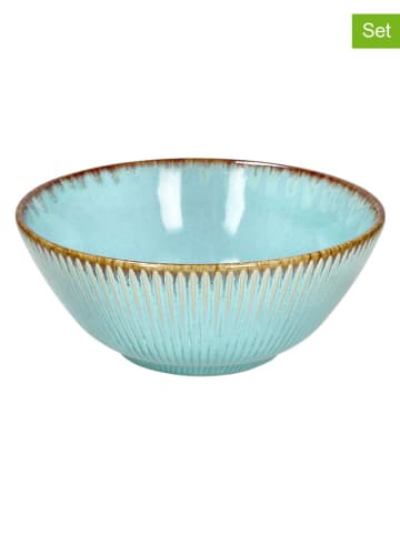 Tognana 6-delige set: kommen "Althea" turquoise - Ø 16 cm