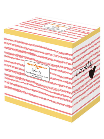 Tognana 2-delige set: mokken "Lovely" lichtroze/geel - 480 ml