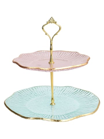 Tognana Etagere "Galassia Clear" in Rosa/ MInt - (H)25 cm