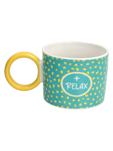 Tognana Kubek "Relax" w kolorze żółto-turkusowym - 400 ml