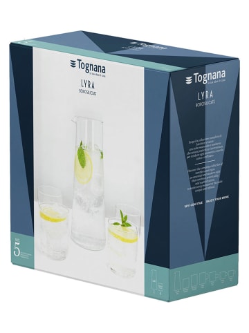Tognana 5-delige set: kan met glazen "Lyra"