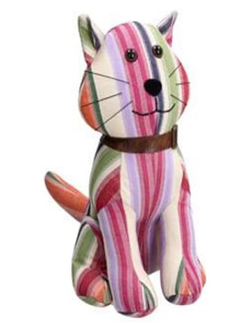 Tognana Deurstopper "Cat" roze/groen/paars - (B)16 x (H)28 x (D)18 cm