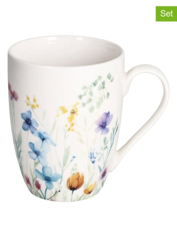 Tognana 6-delige set: koffiekoppen wit/meerkleurig - 320 ml