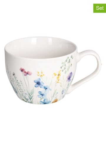 Tognana 6-delige set: mokken wit/meerkleurig - 420 ml