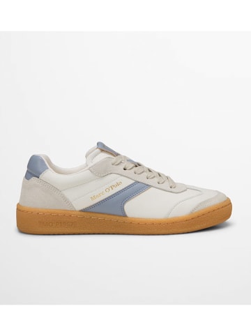 Marc O'Polo Shoes Leren sneakers wit/lichtblauw
