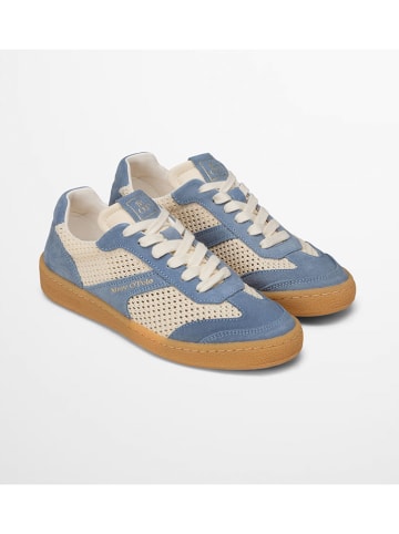 Marc O´Polo Leder-Sneakers in Hellblau/ Beige