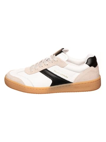 Marc O'Polo Shoes Leder-Sneakers in Schwarz/ Beige/ Weiß