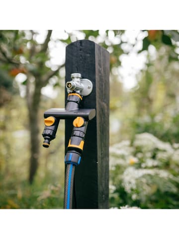 Fiskars 2-weg ventiel "Comfort" zwart/oranje