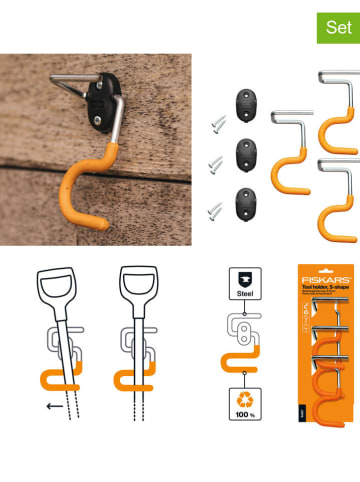 Fiskars 3-delige set: muurhangers oranje