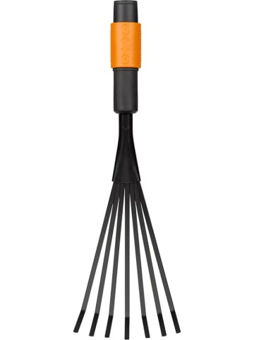 Fiskars Kleine ventilatorbezem "QuikFit" zwart/oranje