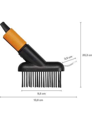 Fiskars Fugenbürste "QuikFit" in Schwarz/ Orange